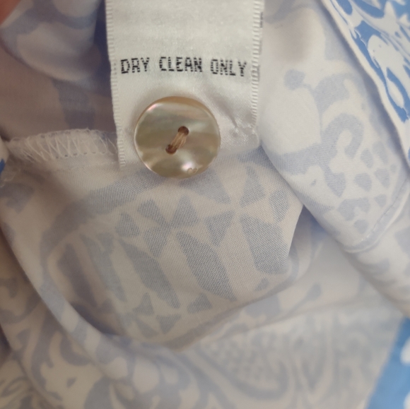 PATTY KIM Women's Blue/White Blouse - Size Large - Picture 8 of 8